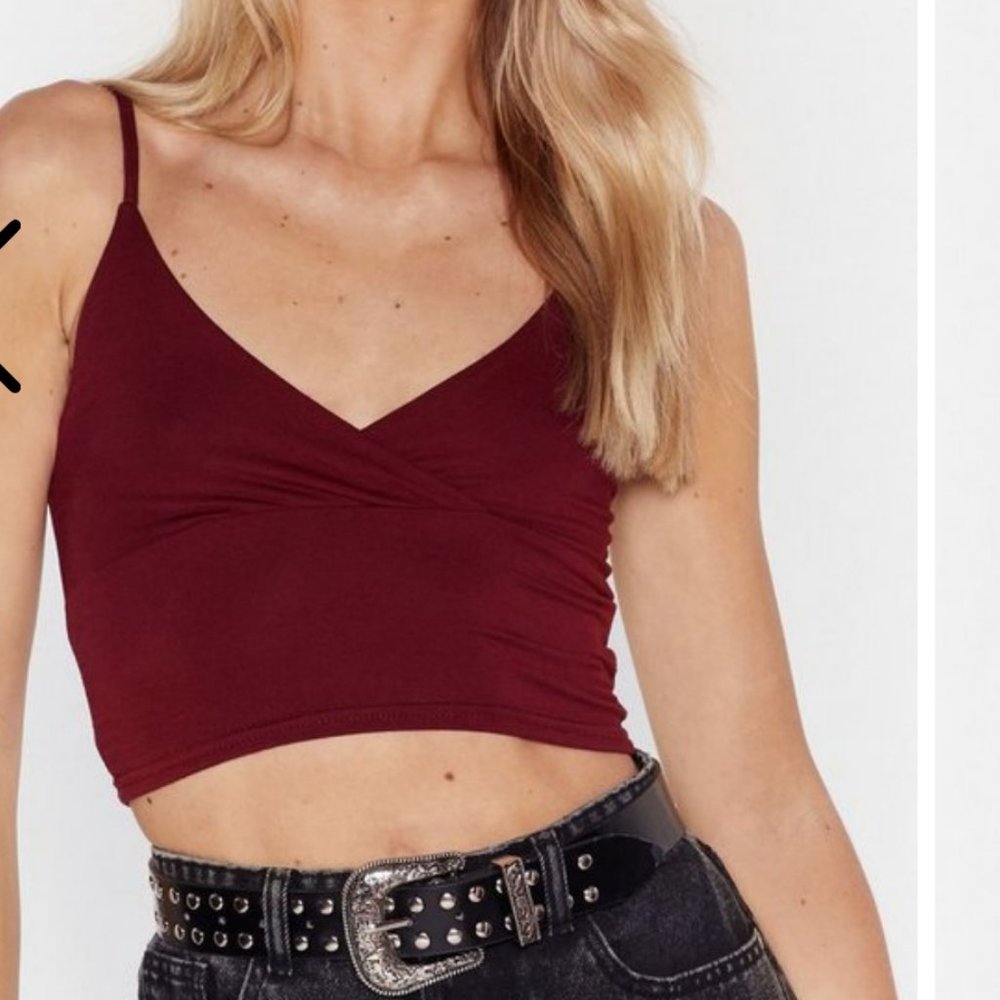 Nasty Gal Merlot Crop Top